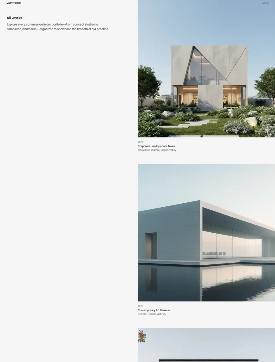 Muro projects portfolio layout