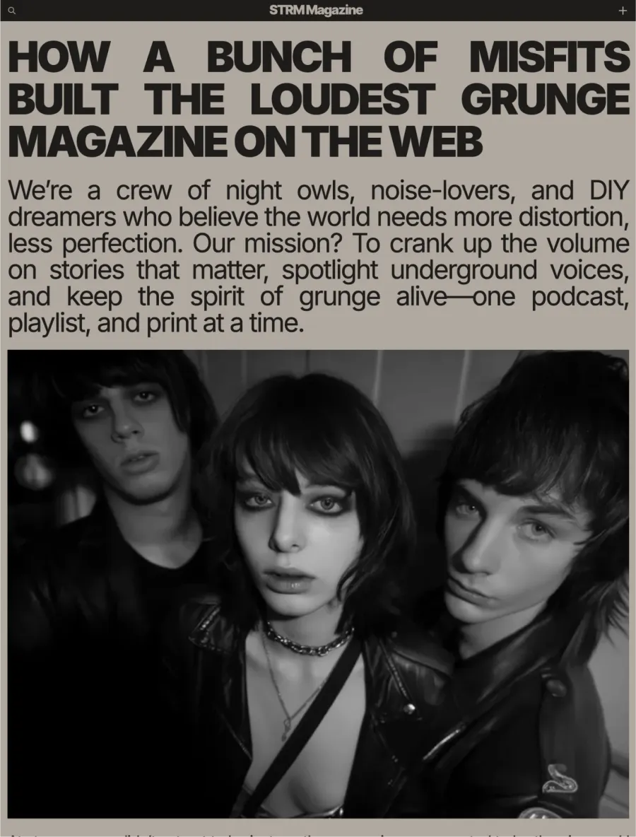 STRM Magazine blog page