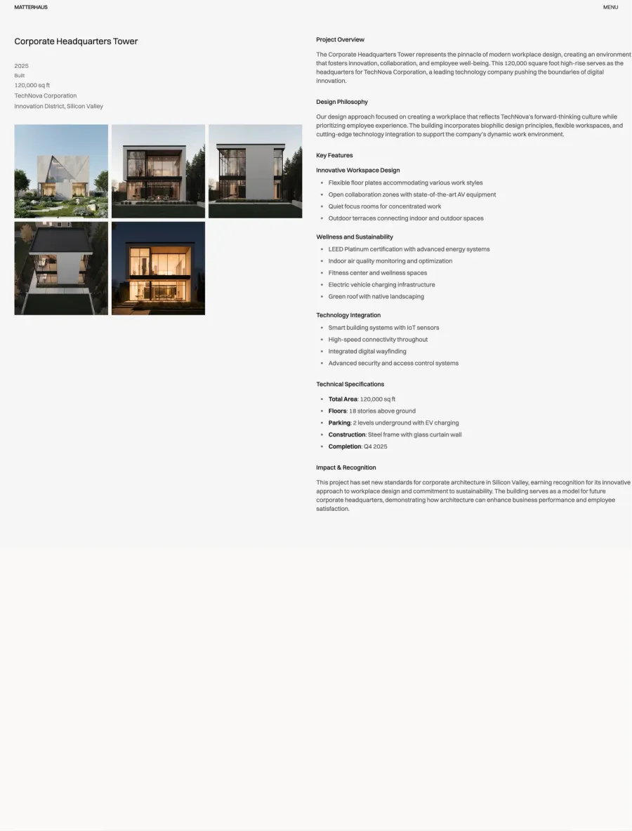 Muro project detail case study layout