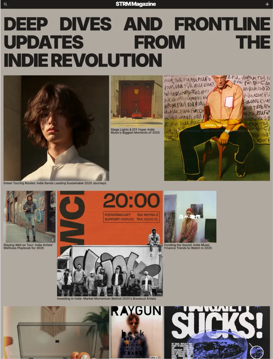 STRM Magazine podcast interface
